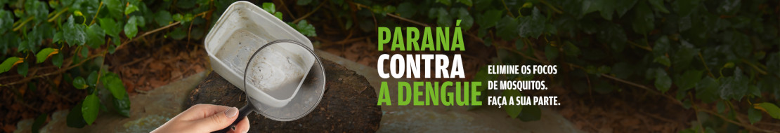 Paraná contra Dengue Elimine os focos do mosquito. faça sua parte