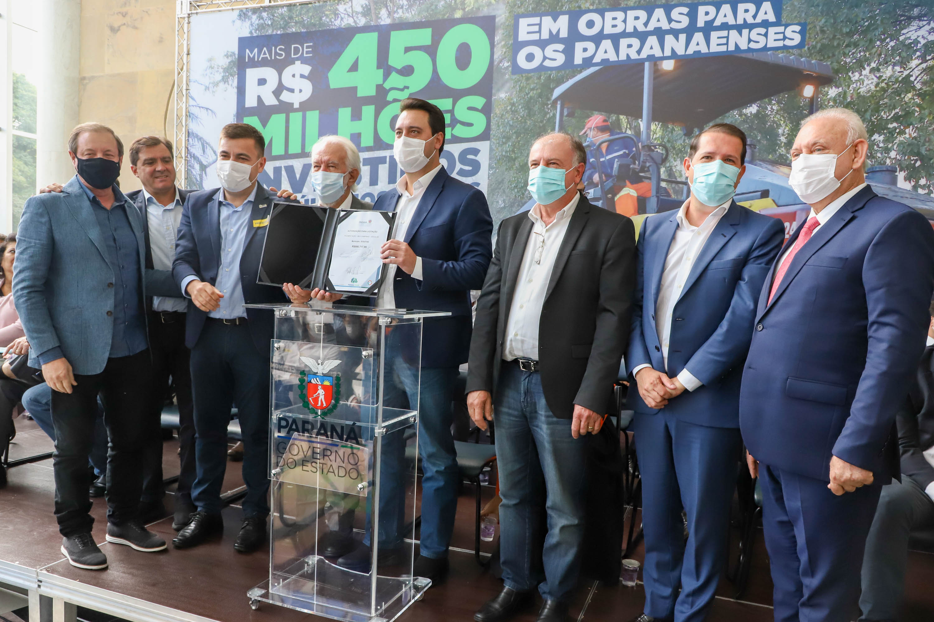 Governador Carlos Massa Ratinho Junior Libera 420 Milhoes para açoes de Desenvolvimento Urbano em quase 300 Municipios do Estado. Foto: Ari Dias/ AEN.