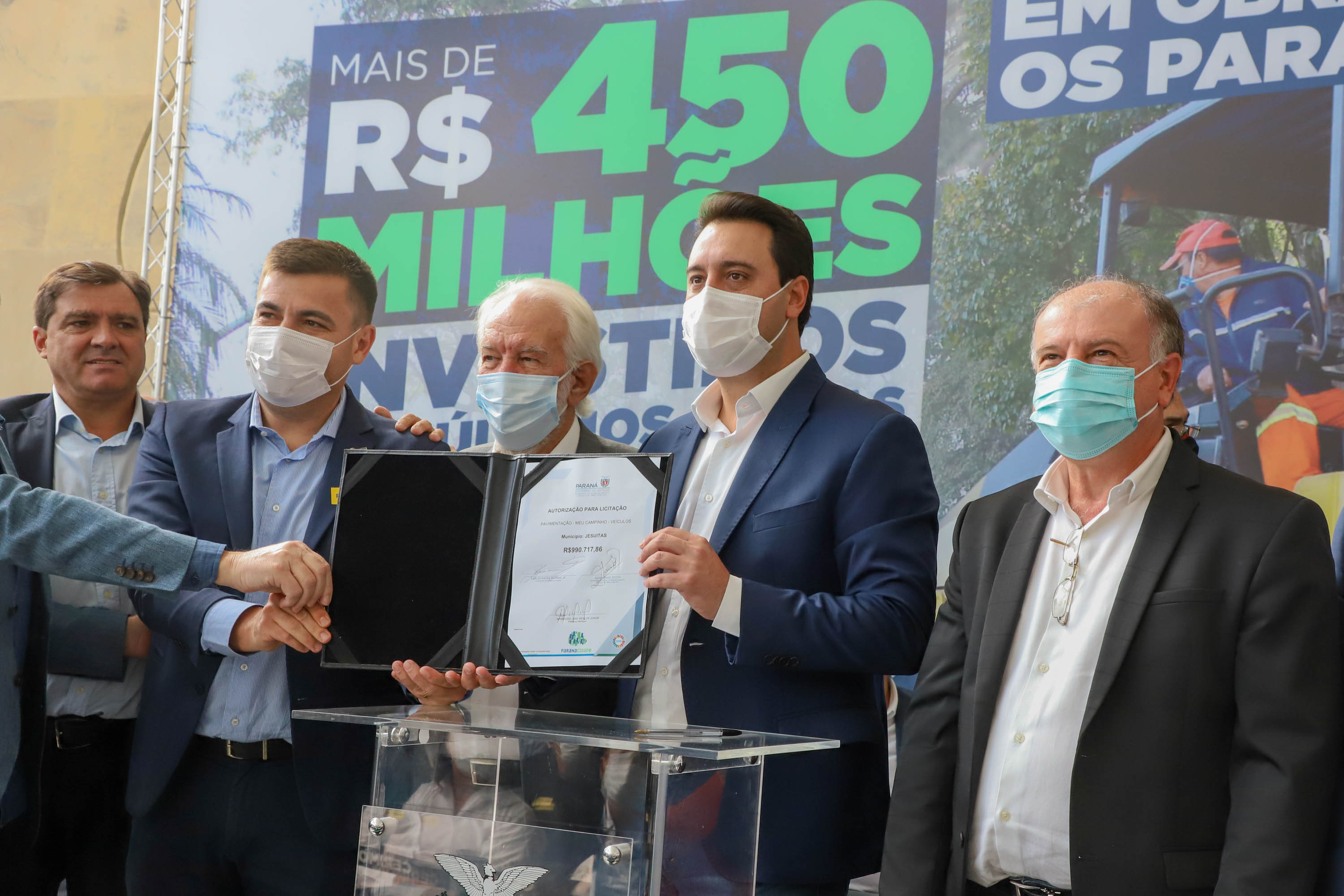 Governador Carlos Massa Ratinho Junior Libera 420 Milhoes para açoes de Desenvolvimento Urbano em quase 300 Municipios do Estado. Foto: Ari Dias/ AEN.