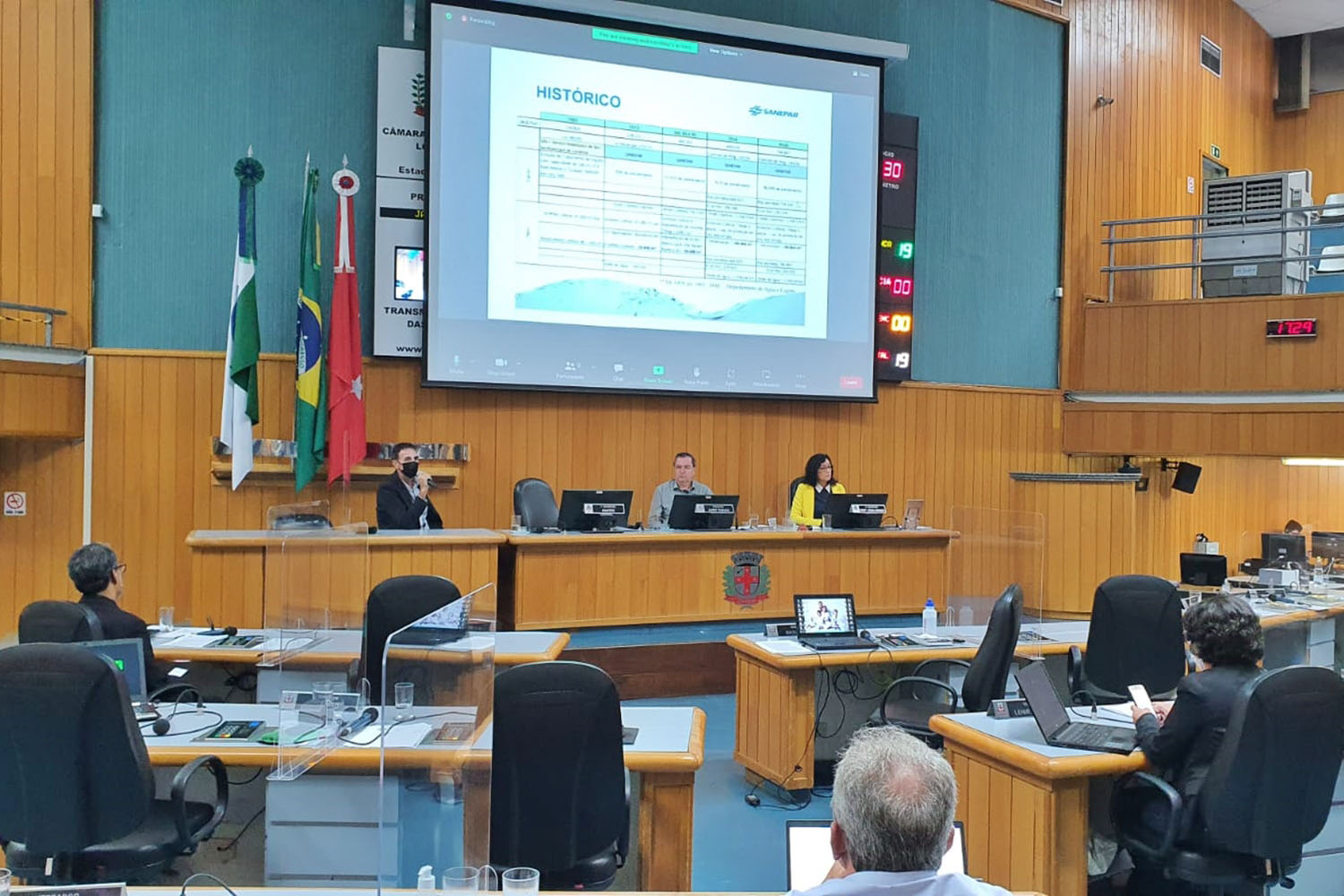 Sanepar apresenta obras e presta esclarecimentos à Câmara de Londrina