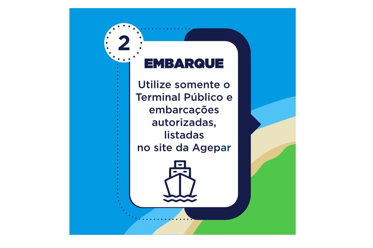 Agepar lança campanha de conscientização para usuários da travessia da Ilha do Mel