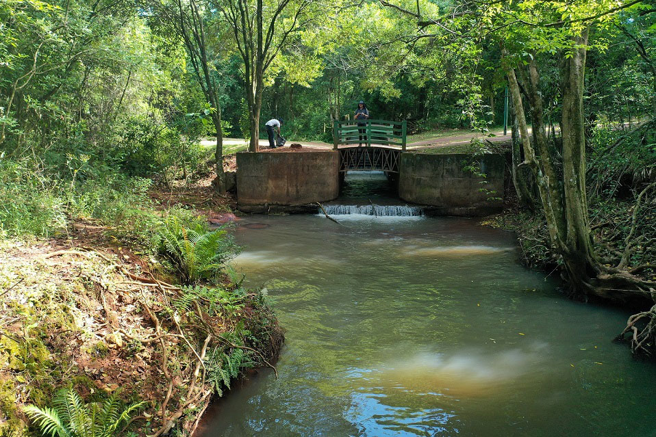 Voluntários limpam e preservam Rio Cascavel