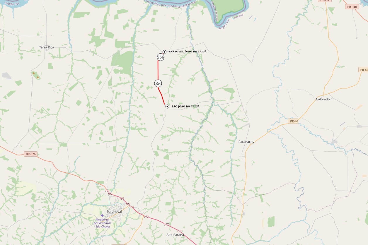 PR-556 São João do Caiuá - Santo Antônio do Caiuá