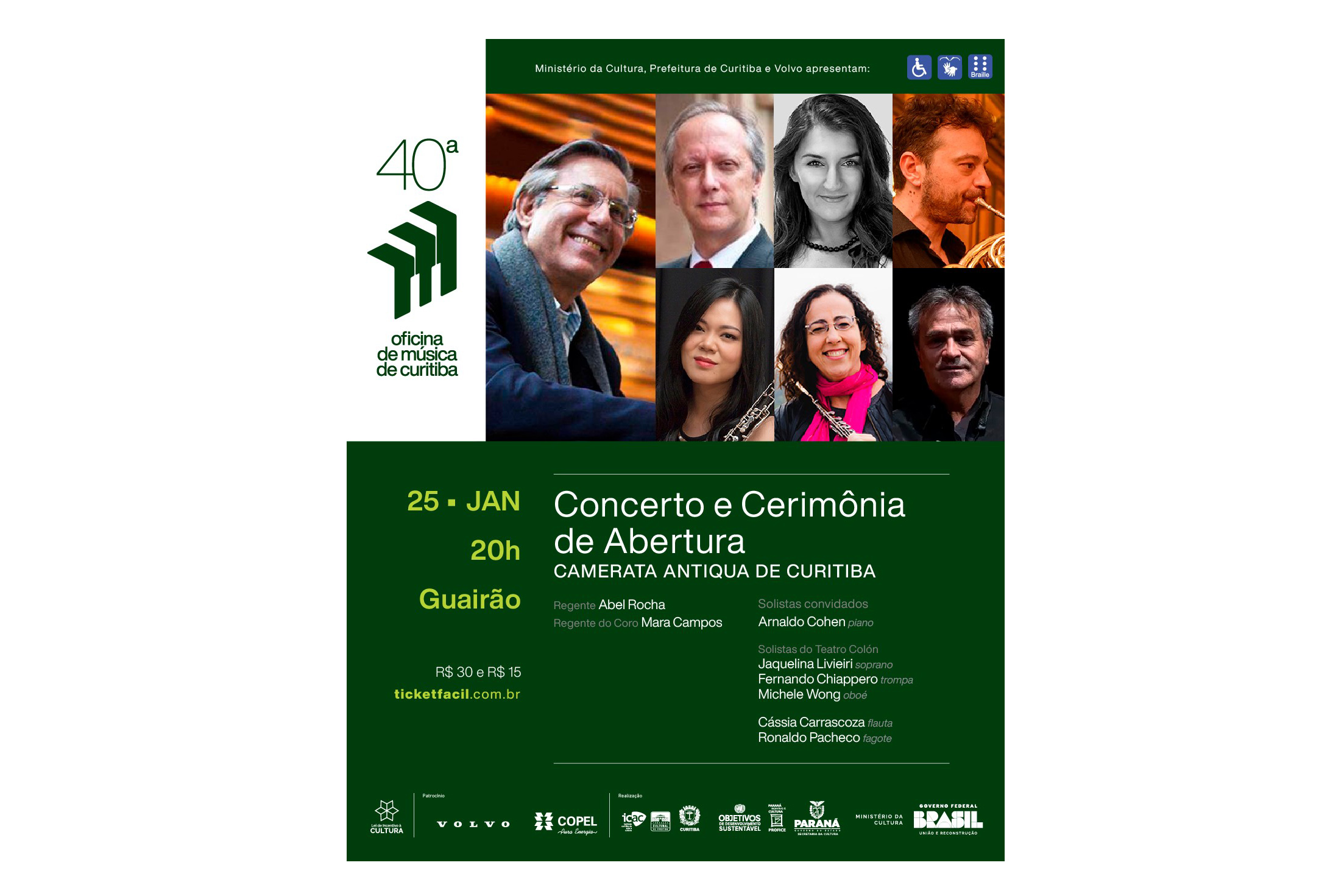 Teatro Guaíra recebe grandes espetáculos da 40ª Oficina de Música