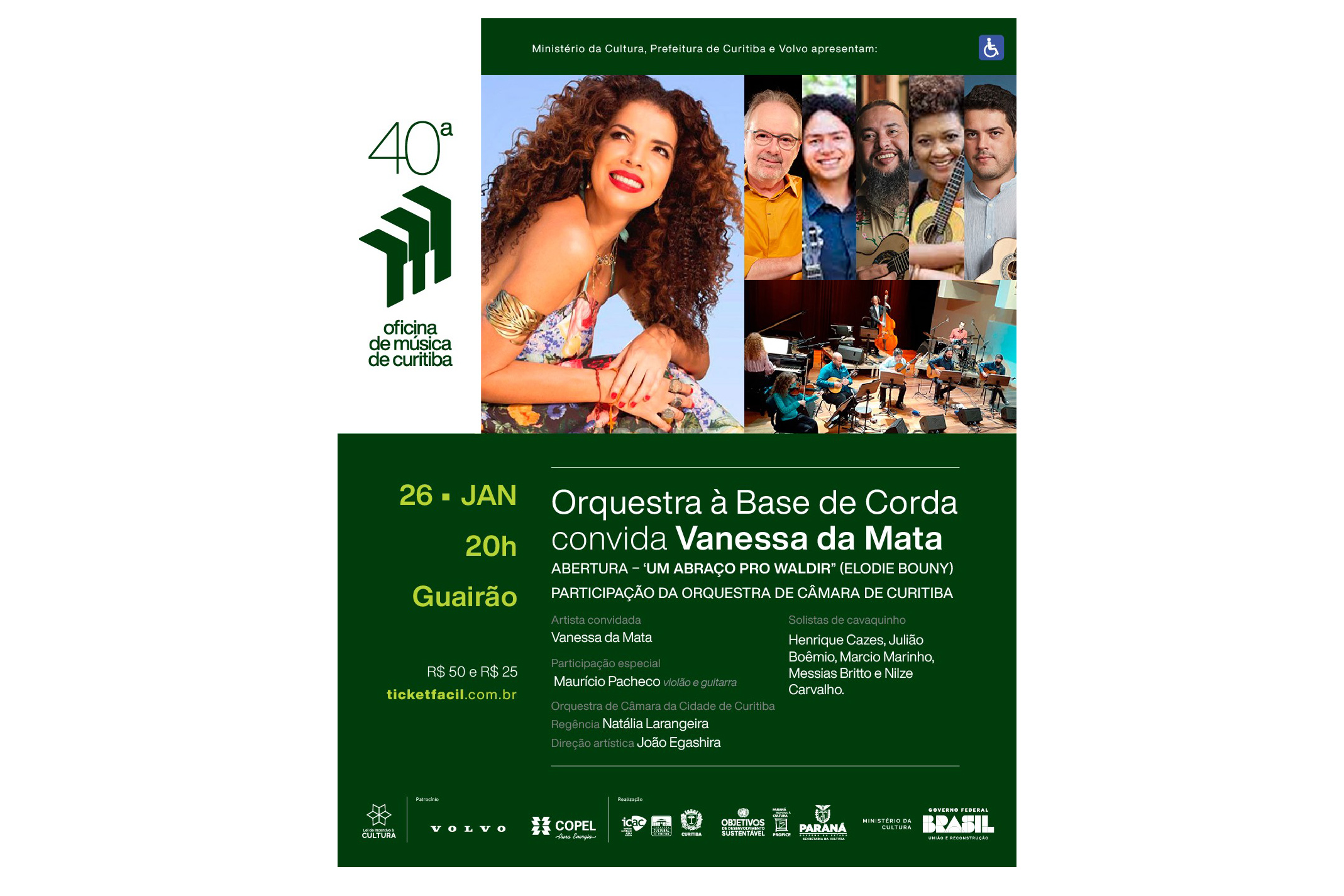 Teatro Guaíra recebe grandes espetáculos da 40ª Oficina de Música