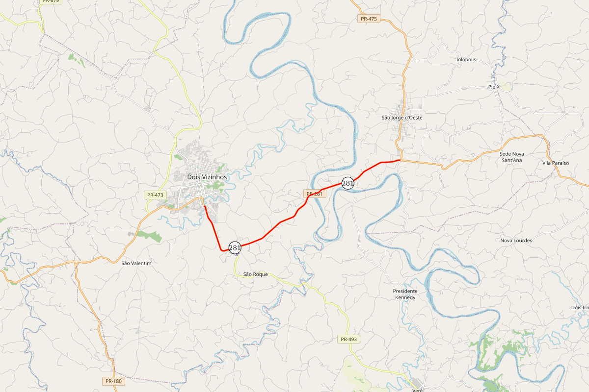 DER PR-281 - Dois Vizinhos a São Jorge do Oeste