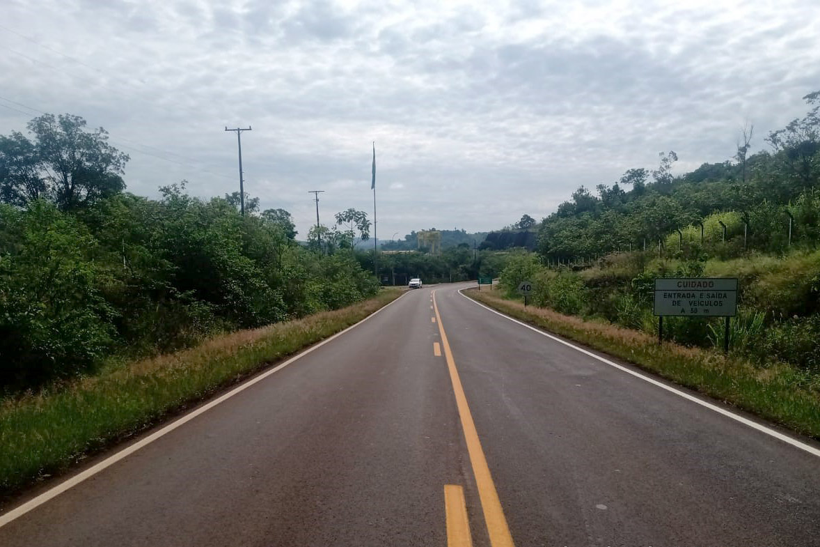 DER reforça sinalização de rodovia entre Usina de Salto Osório e São Jorge d’Oeste