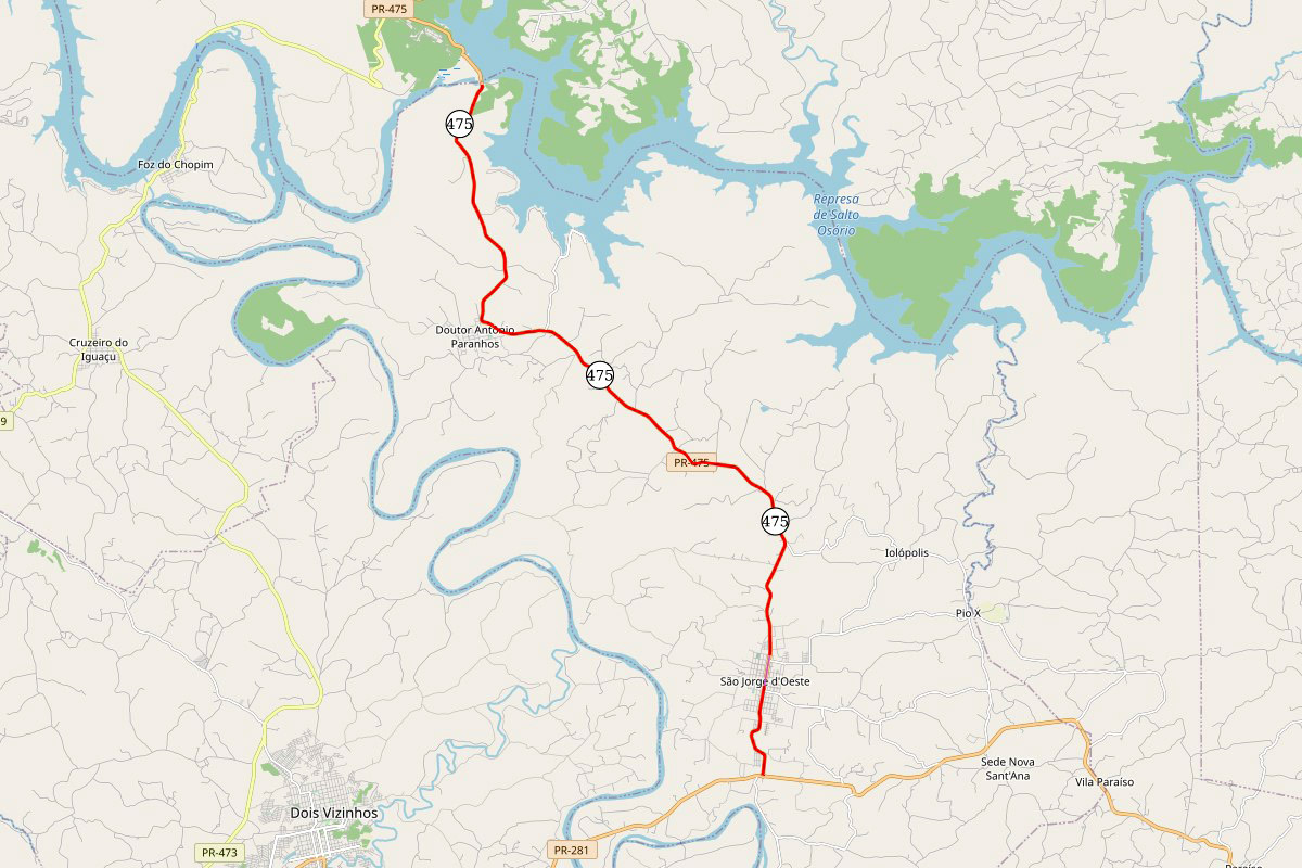 DER reforça sinalização de rodovia entre Usina de Salto Osório e São Jorge d’Oeste