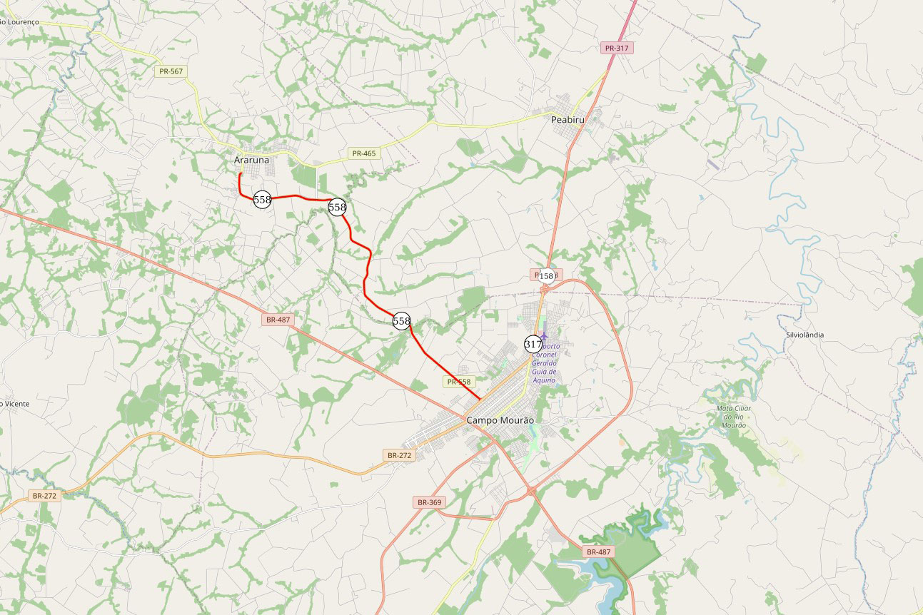 PR-558 Campo Mourão a Araruna - Proseg Paraná