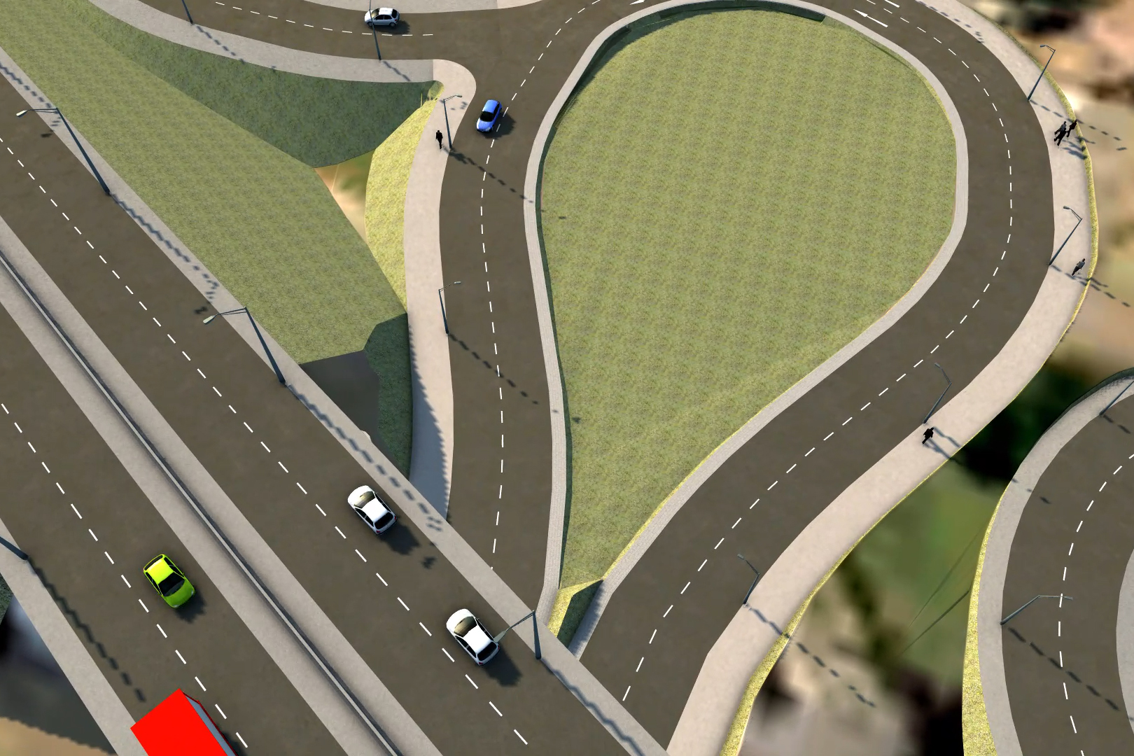 Maquete 3D do anteprojeto do viaduto da PUC