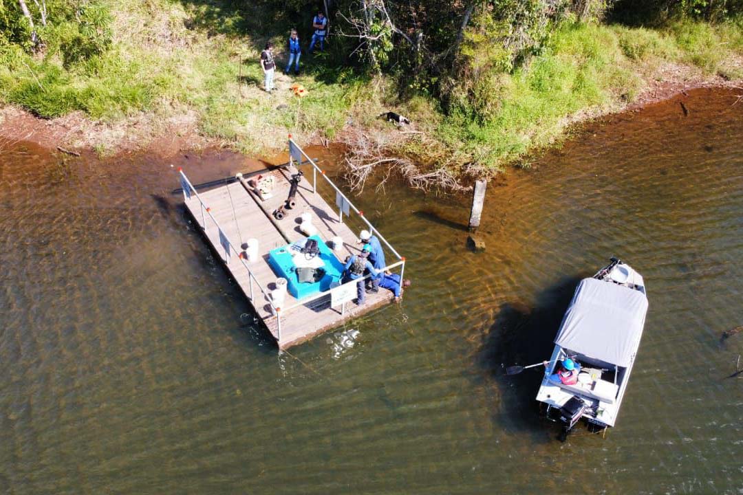 Captação flutuante da Sanepar reforça abastecimento em Saudade do Iguaçu