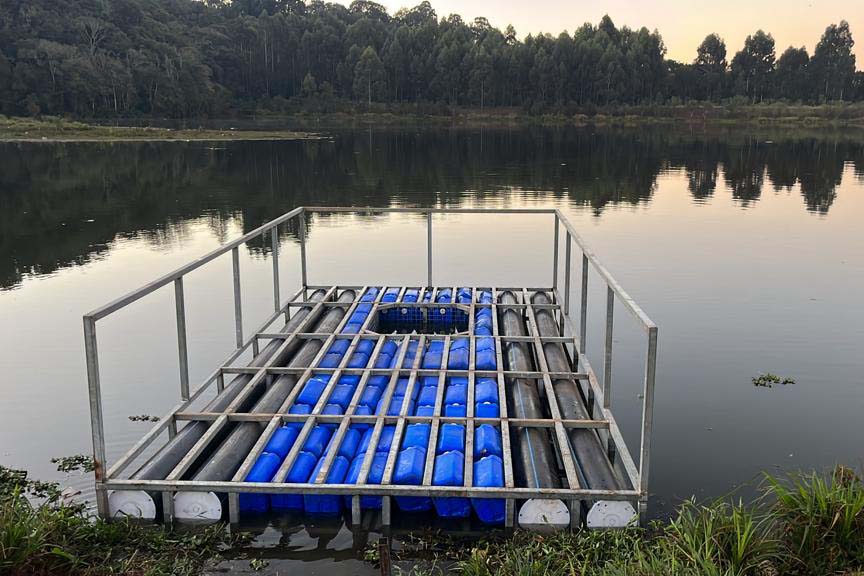 Captação flutuante da Sanepar reforça abastecimento em Saudade do Iguaçu