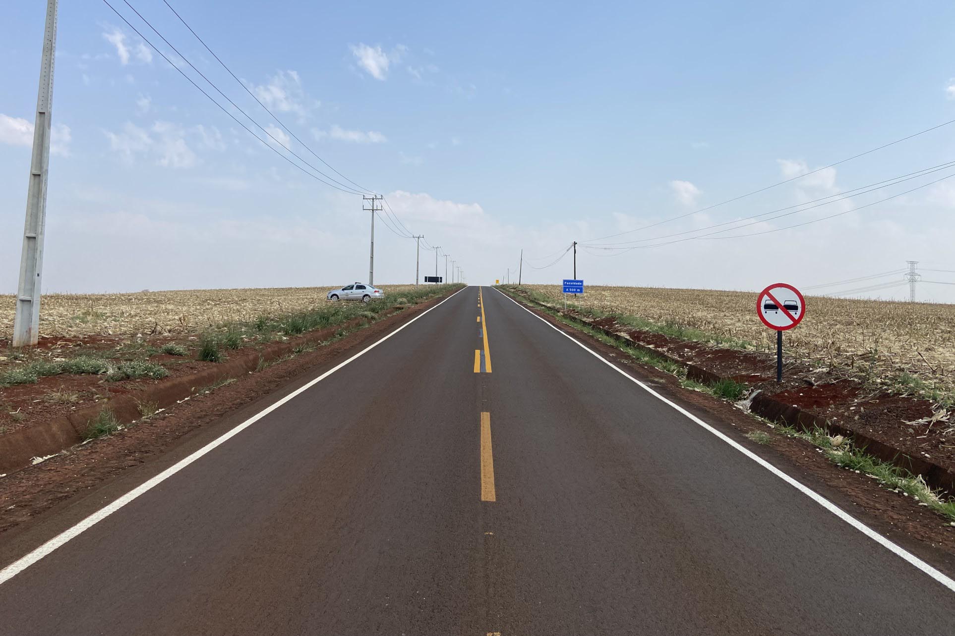 Rodovia entre Doutor Camargo e Floresta tem obras de segurança viária e recuperação de erosão