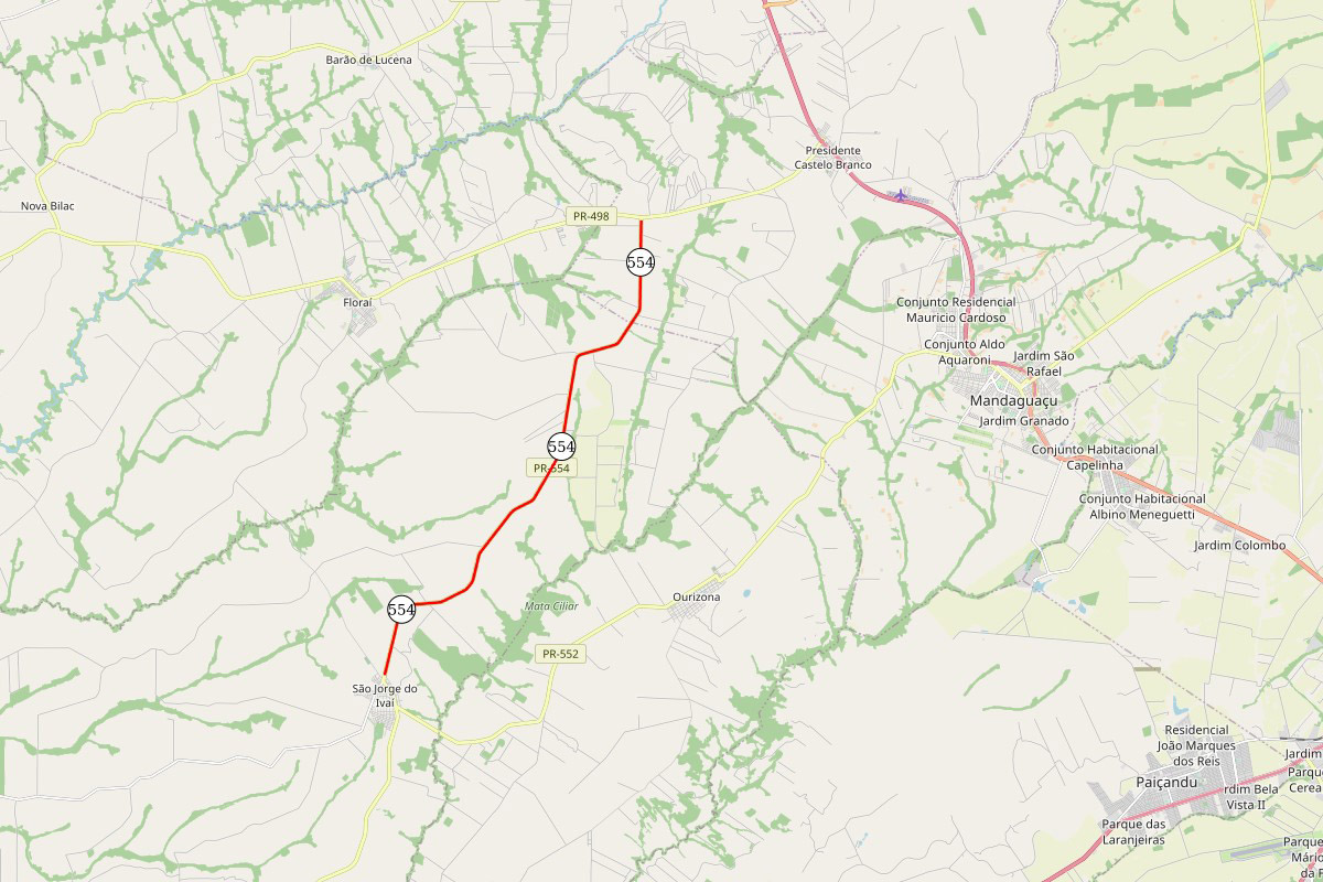 PR-554 São Jorge do Ivaí a Presidente Castelo Branco