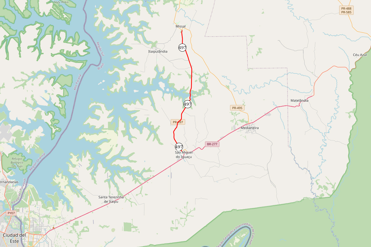 DER PR-477 São Miguel do Iguaçu a Missal