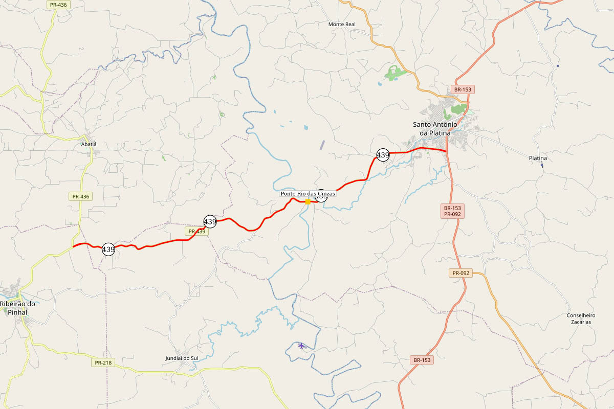 PR-439 reforma Ponte Rio das Cinzas