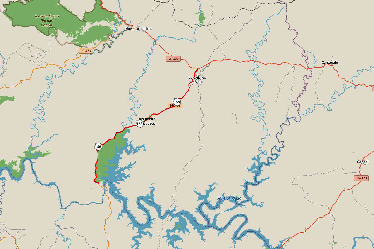 PC-158 conservação Laranjeiras do Sul a Rio Bonito do Iguaçu