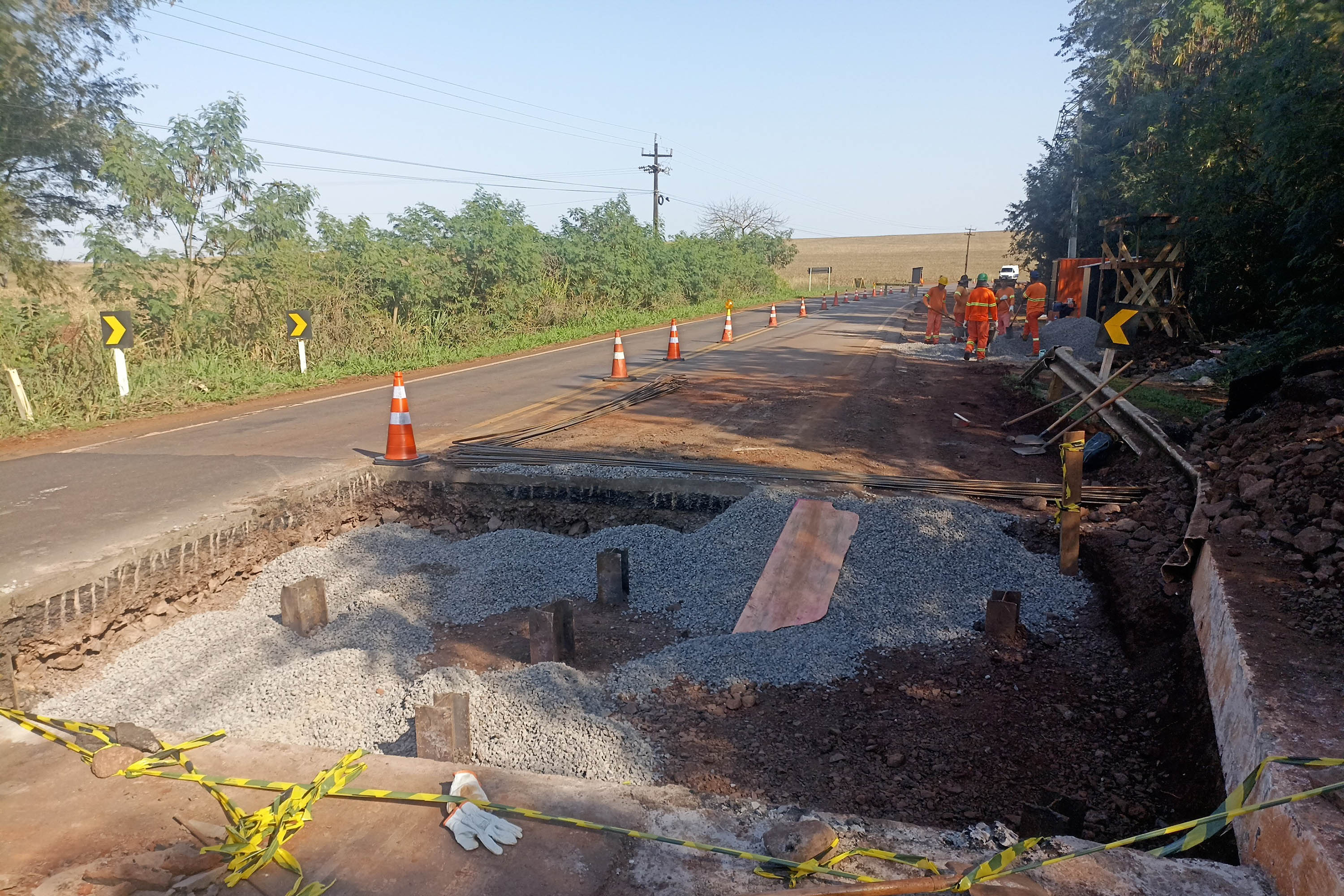 Com investimento de R$ 500 mil, DER/PR reforma ponte em rodovia entre Palotina e Terra Roxa