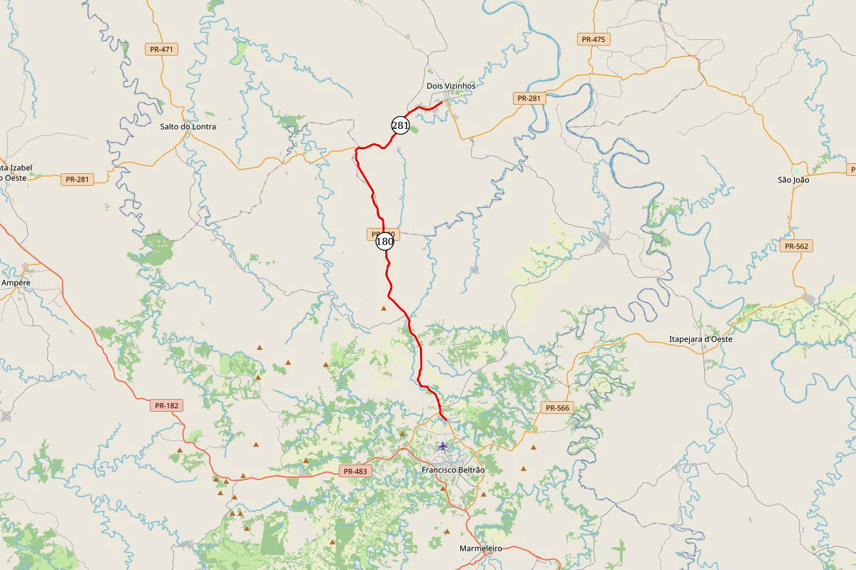 Restauração de rodovias entre Dois Vizinhos e Francisco Beltrão tem proposta de R$ 90 mi