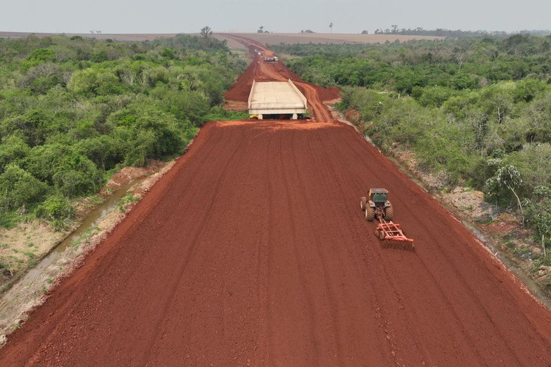 Nova obra do Contorno de Palotina tem alteração de tráfego para construção de viaduto