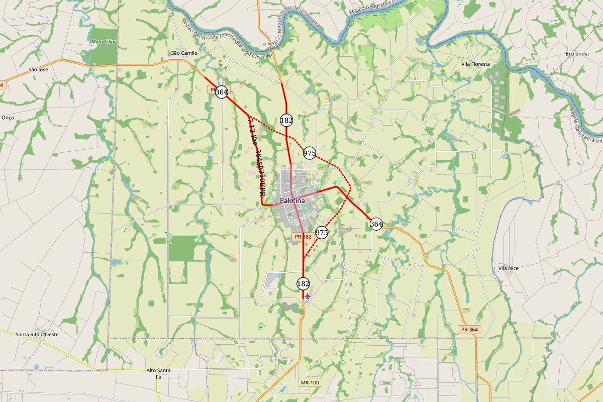 Nova obra do Contorno de Palotina tem alteração de tráfego para construção de viaduto