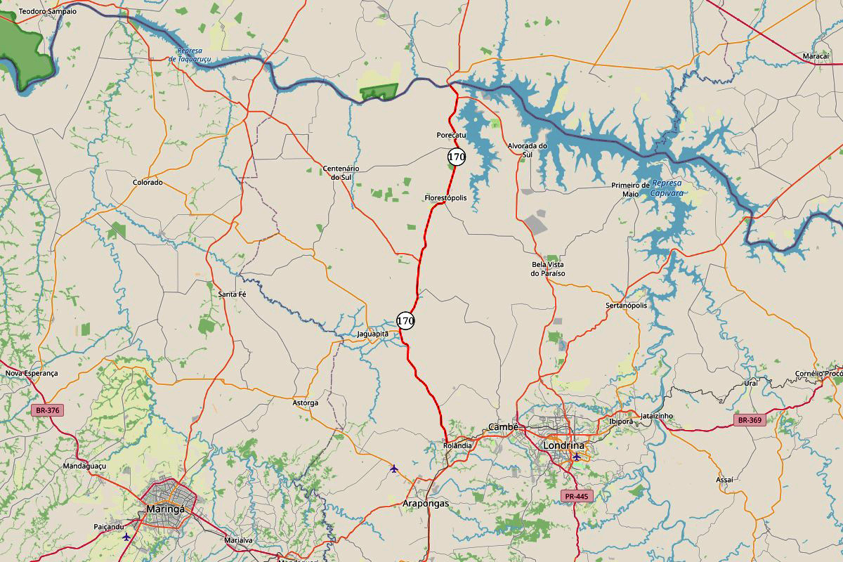 PR-170 Porecatu a Rolândia DER/PR realiza conservação da PR-170 entre Porecatu e Rolândia