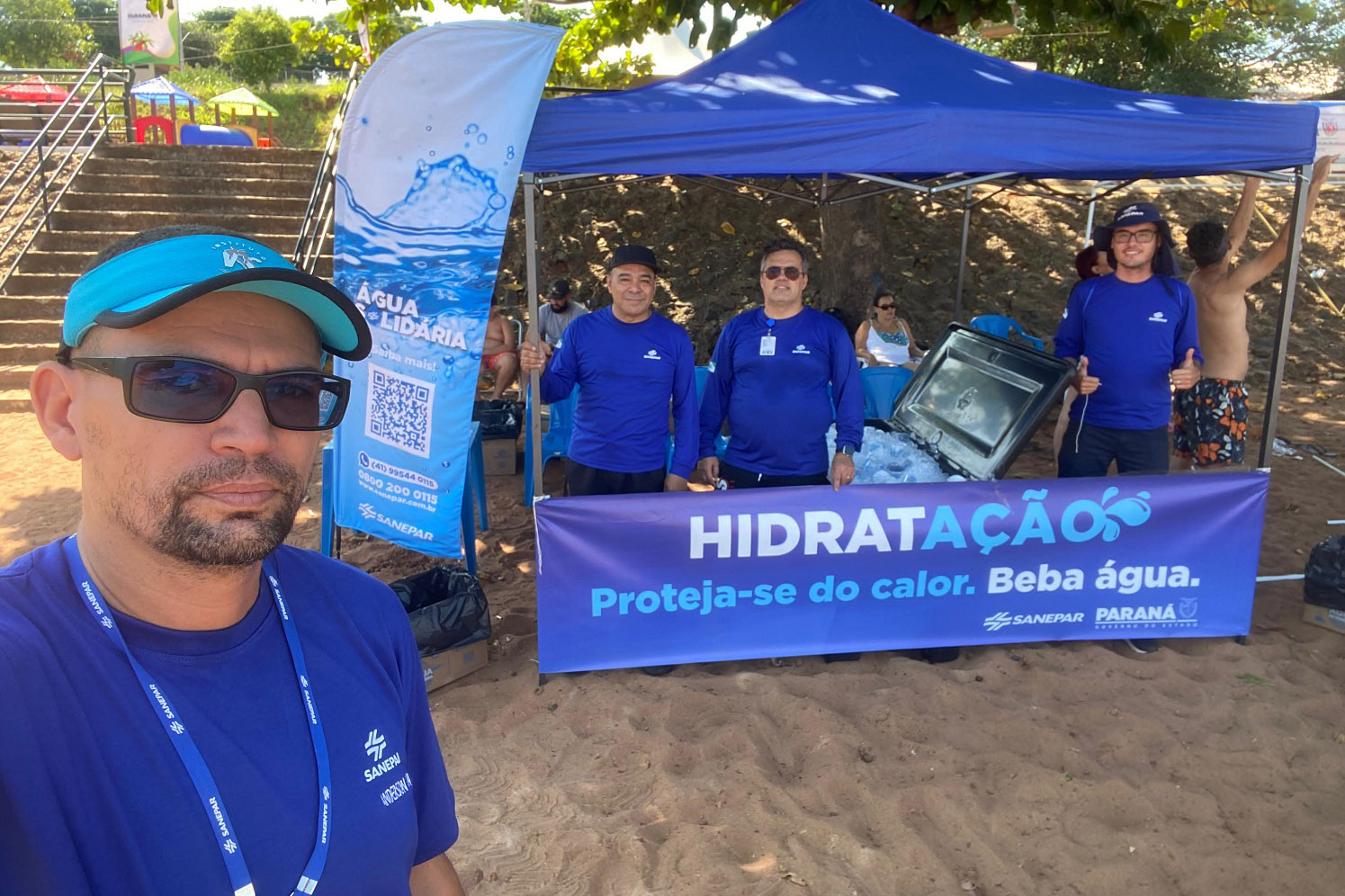 Sanepar leva projeto HidratAção, de distribuição de copos de água, para o Noroeste