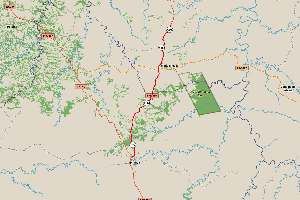 PRC-466 entre Pitanga e Manoel Ribas