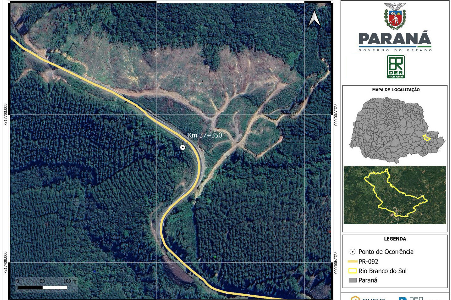 DER Obra emergencial Rio Branco do Sul