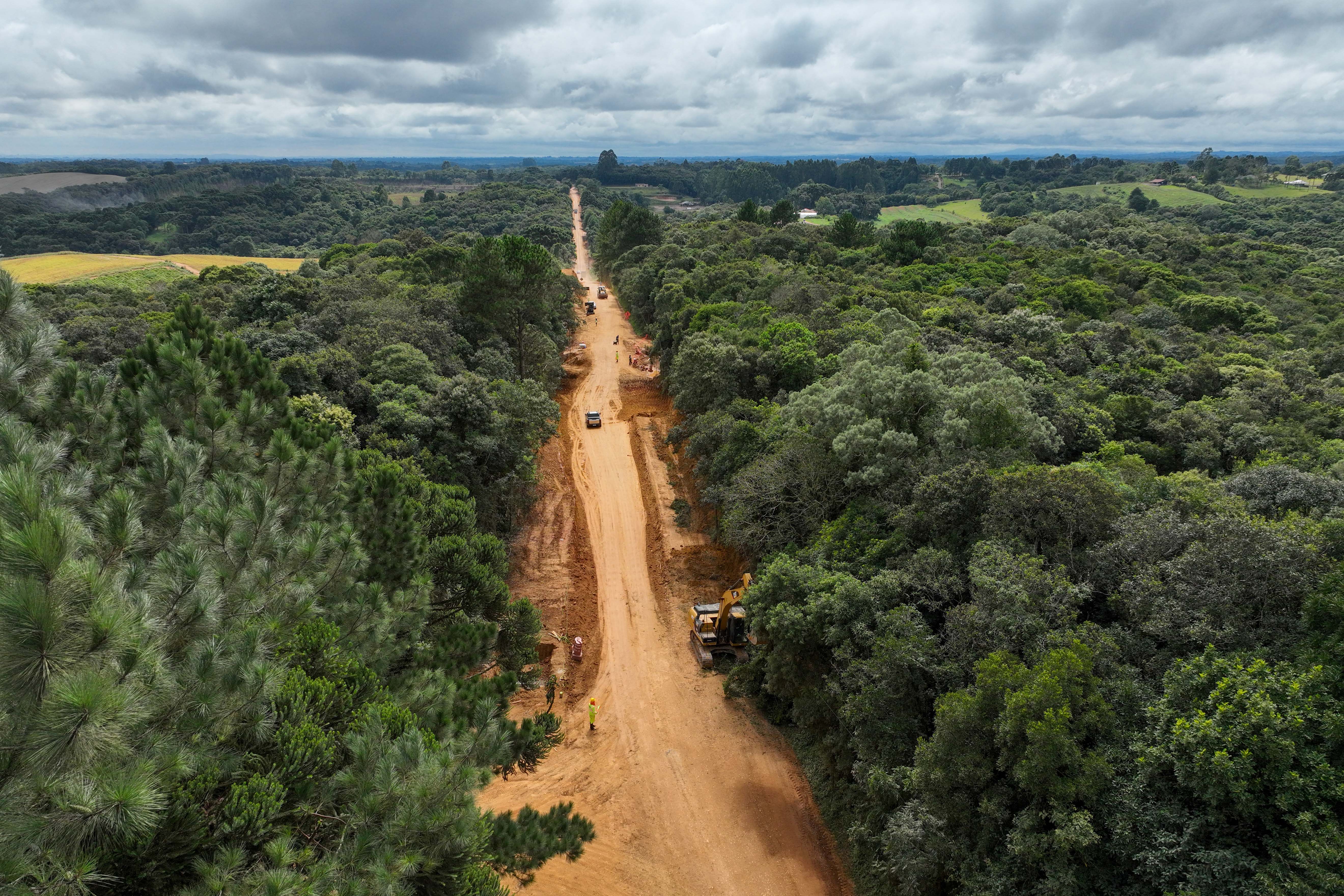 Pavimentação entre Mandirituba e São José dos Pinhais avança com drenagem e terraplenagem
