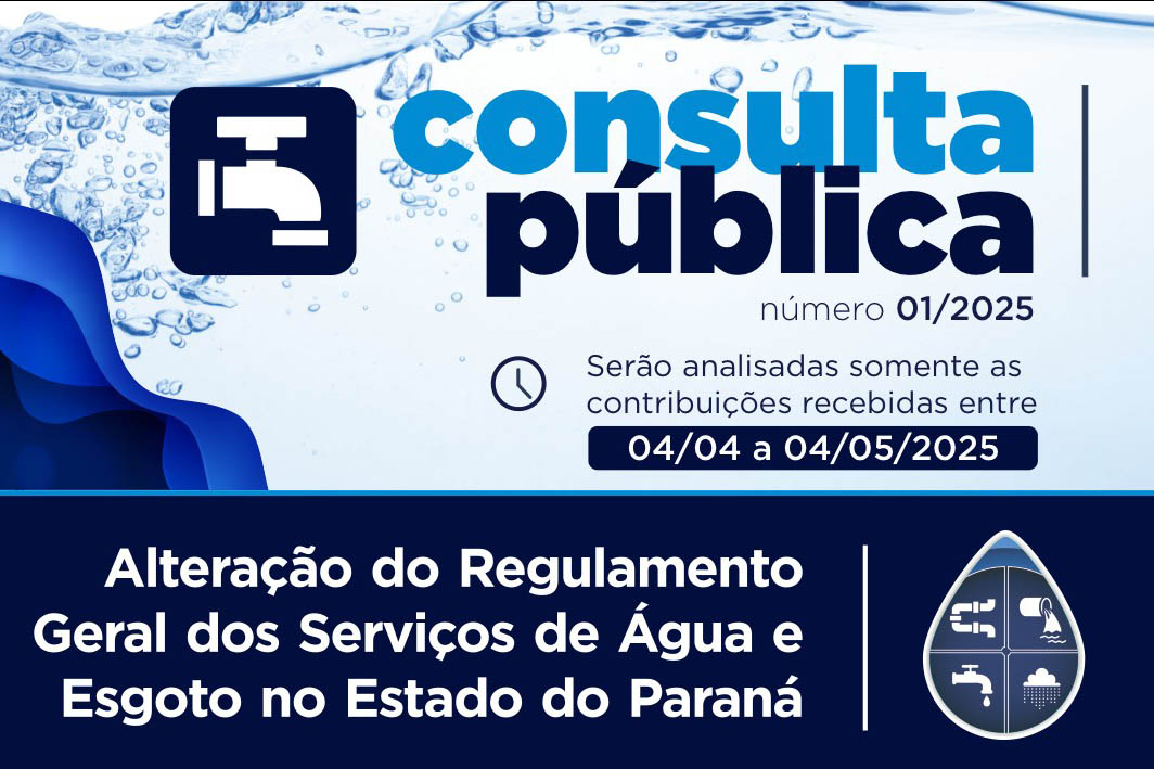 Agepar abre consulta pública sobre alteração do Regulamento dos Serviços de Água e Esgoto