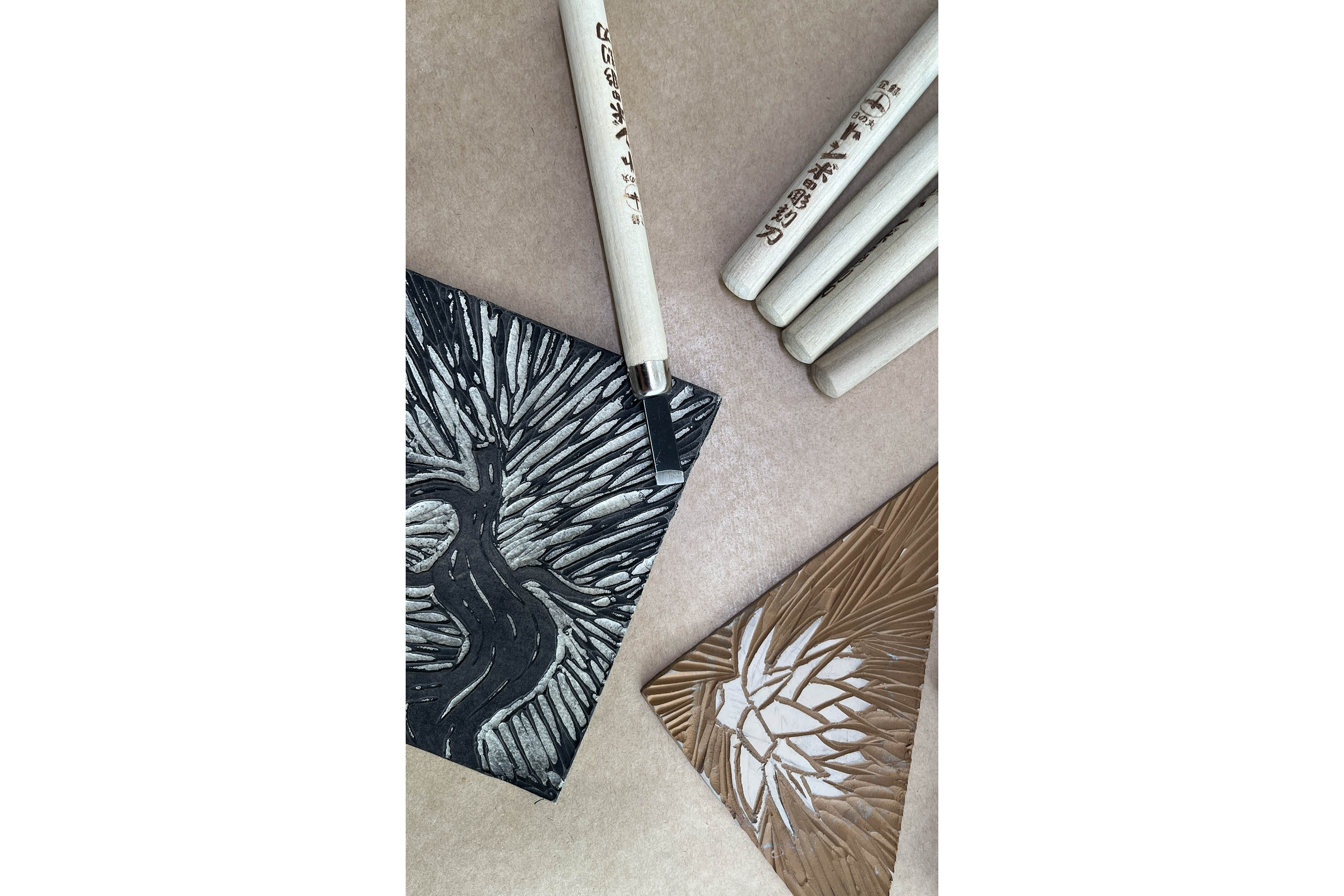 MON realiza oficina de gravura inspirada na coleção asiática