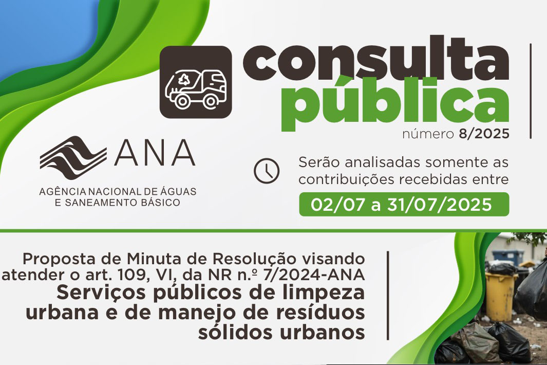 Regulamentação da prestação de serviços de limpeza urbana e manejo de resíduos sólidos urbanos é tema de Consulta Pública