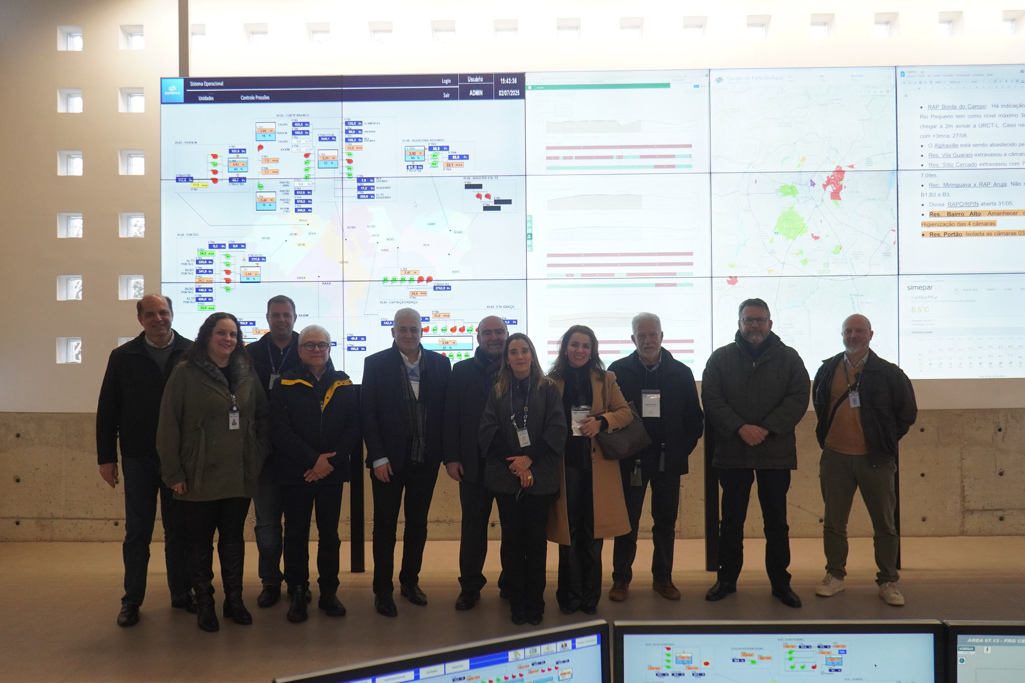 Agepar realiza visita técnica à Sanepar: oportunidade de conhecer a fundo os trabalhos da Companhia
