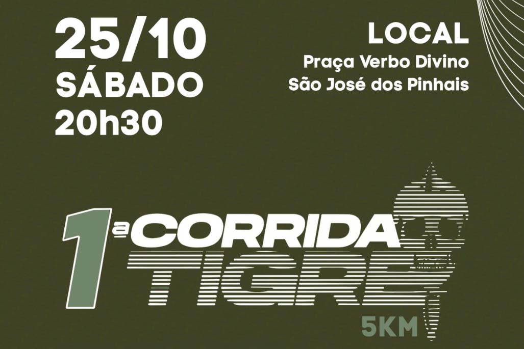 Contagem regressiva para a 1ª Corrida Tigre da PCPR: confira percurso e retirada de kits