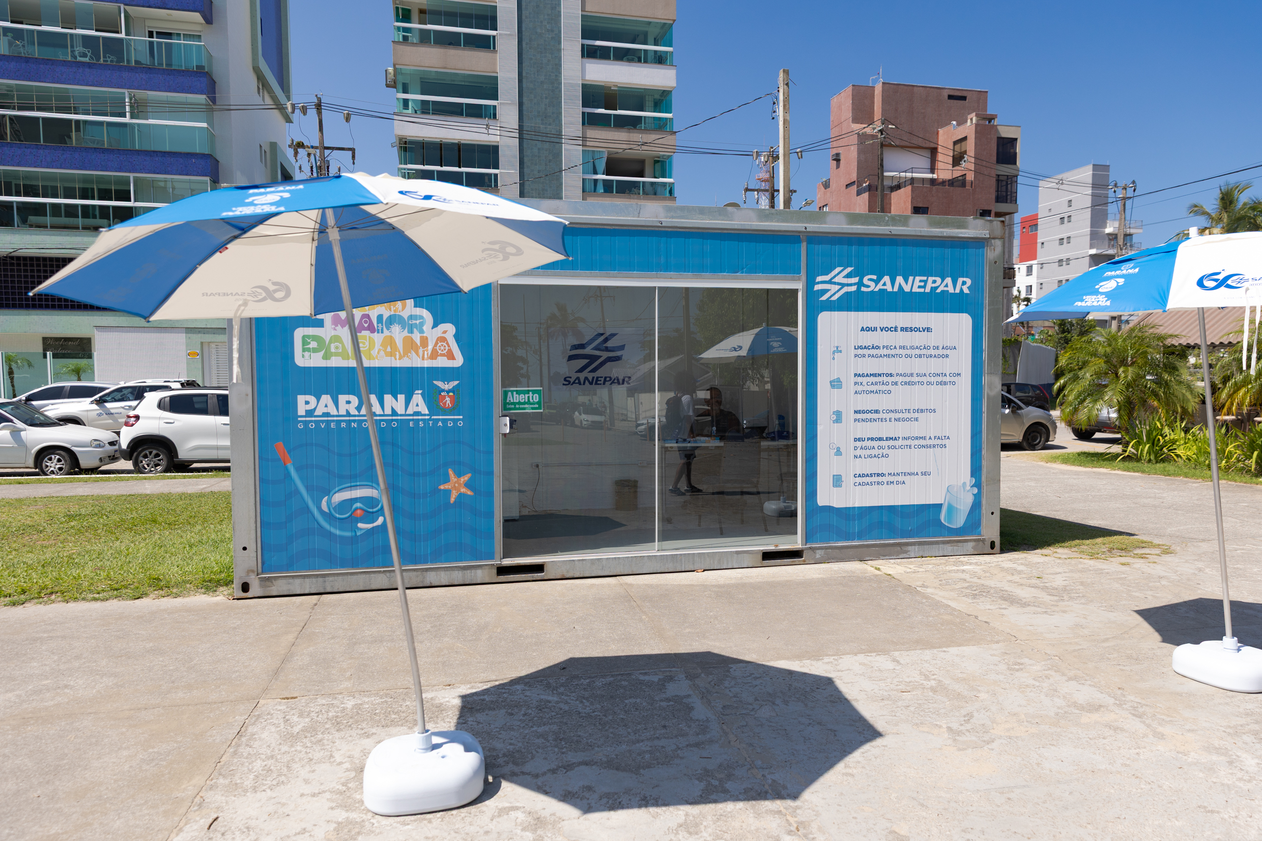 Atendimento da Sanepar no Litoral segue com postos avançados até março