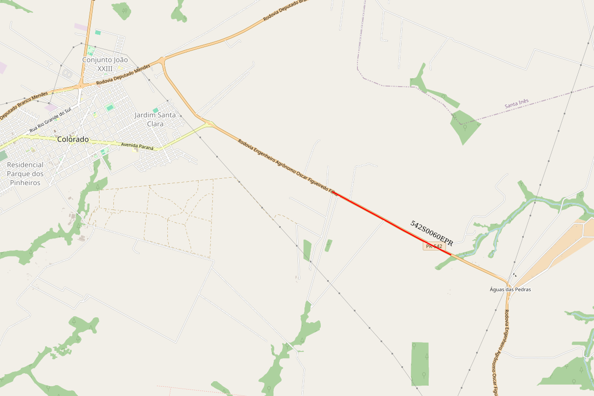 PR-542 em Colorado (mapa)