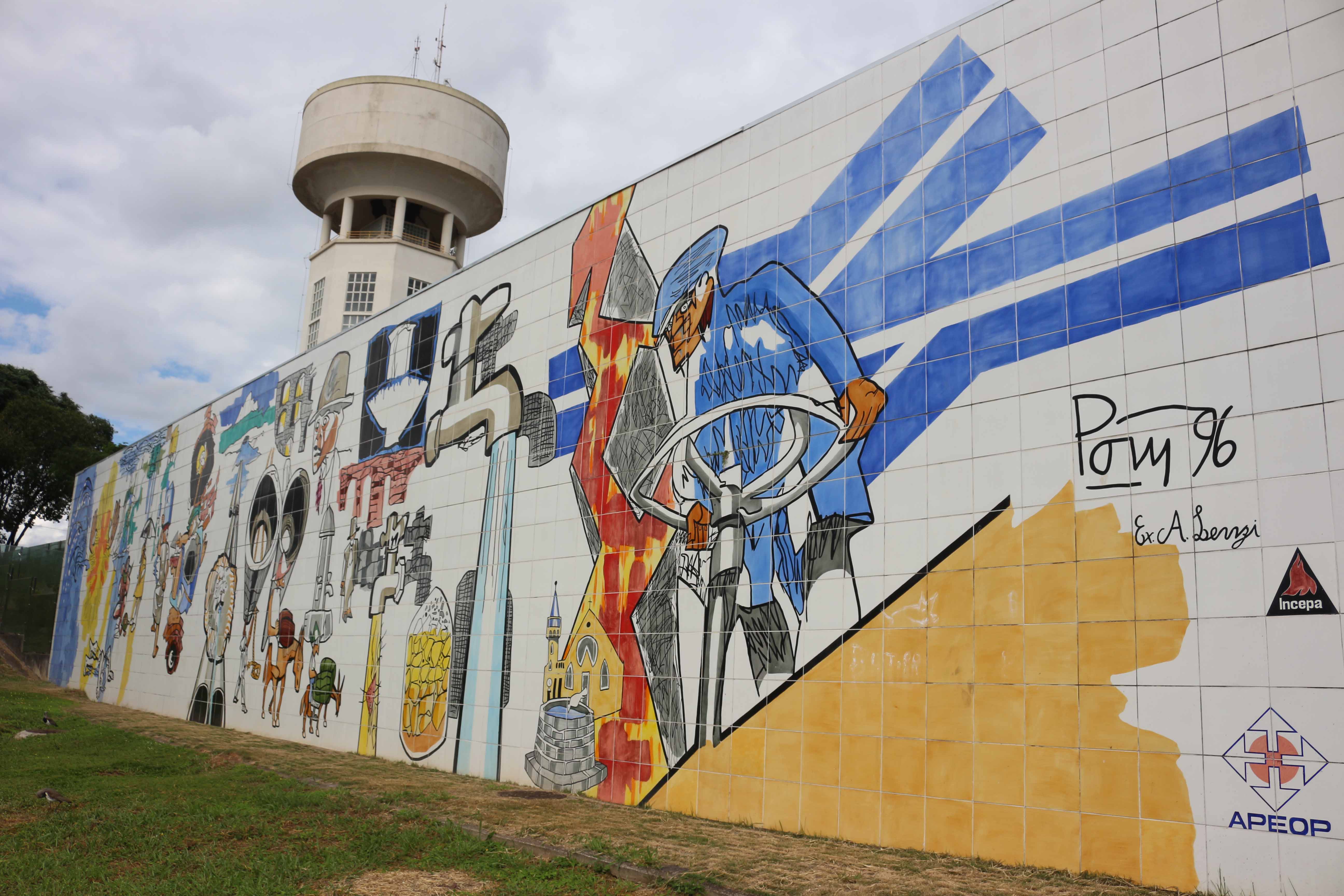 Em Curitiba, Painel de Poty Lazzarotto sobre o saneamento completa 30 anos