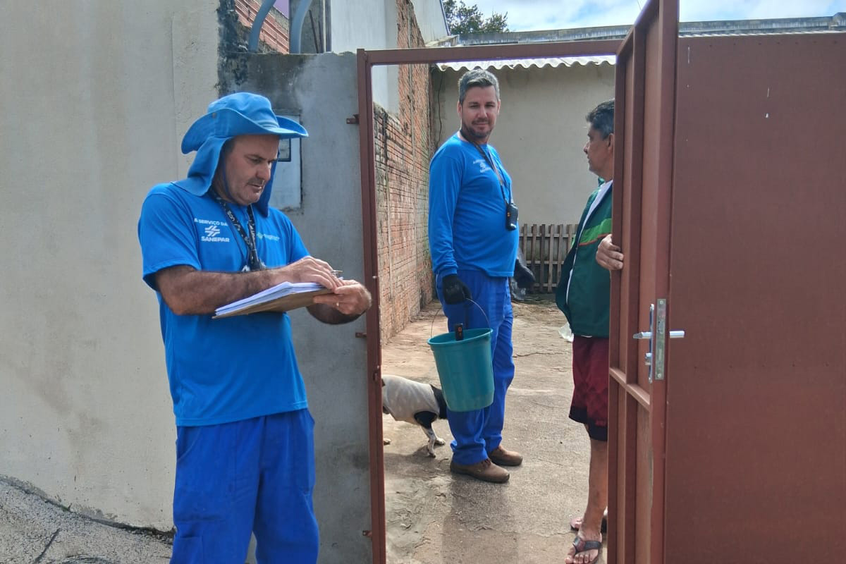 Sanepar faz vistoria em imóveis de Santo Antônio da Platina e região