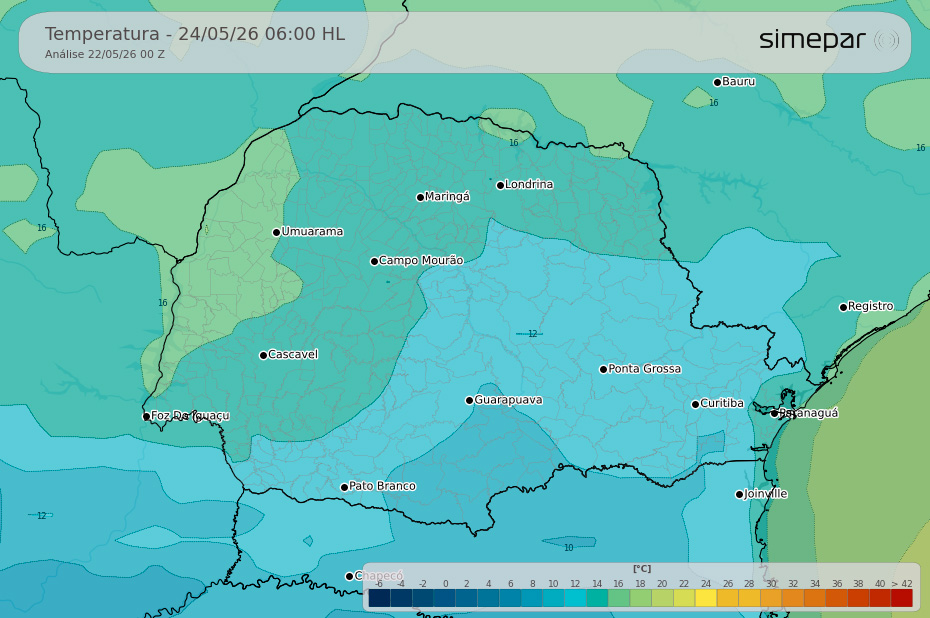 FIM DE SEMANA GELADO SEGUE COM CHUVA NO PARANÁ