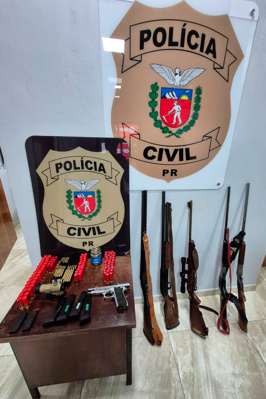 PCPR prende seis pessoas e apreende arsenal durante operação contra comércio ilegal de armas
