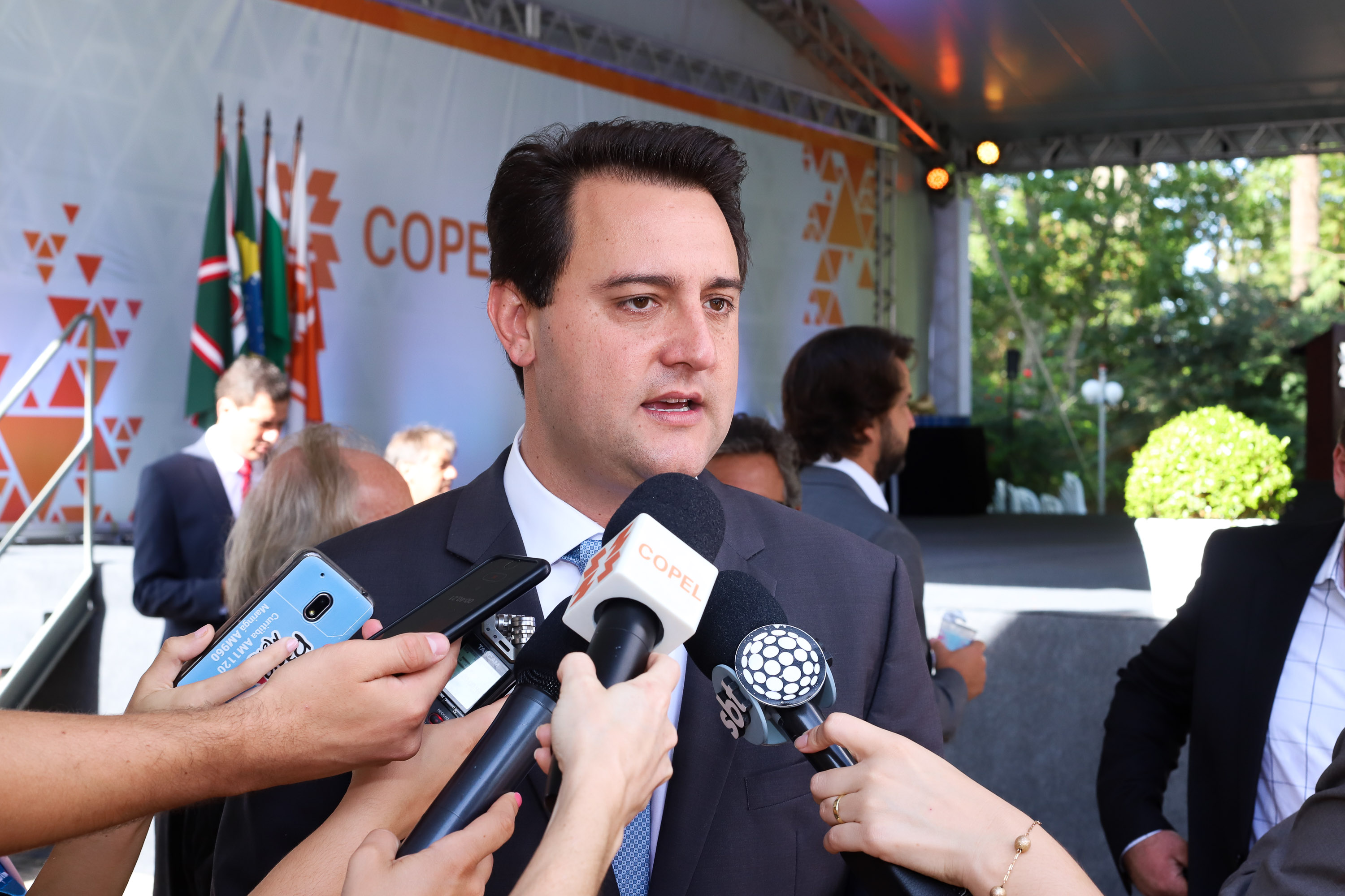 Governador Carlos Massa Ratinho Junior participa da solenidade de posse do presidente da Copel, Daniel Pimentel Slaviero. - Curitiba, 16/01/2019 - Foto: Rodrigo Félix Leal