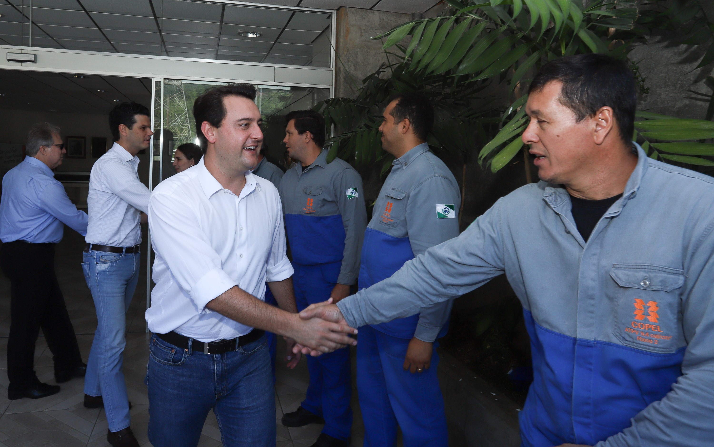 Governador Carlos Massa Ratinho Junior, acompanhado do presidente da Copel, Daniel Pimentel, visita a Usina Governador Bento Munhoz da Rocha Netto (Foz do Areia), no município de Pinhão - Pinhão, 22/01/2019 - Foto: Rodrigo Félix Leal