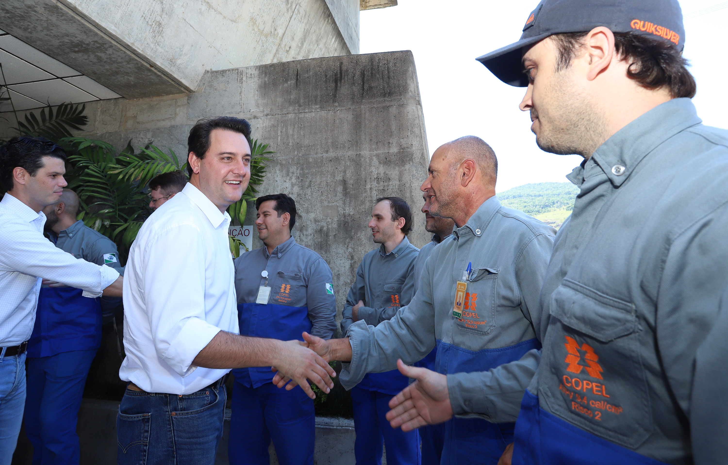 Governador Carlos Massa Ratinho Junior, acompanhado do presidente da Copel, Daniel Pimentel, visita a Usina Governador Bento Munhoz da Rocha Netto (Foz do Areia), no município de Pinhão - Pinhão, 22/01/2019 - Foto: Rodrigo Félix Leal