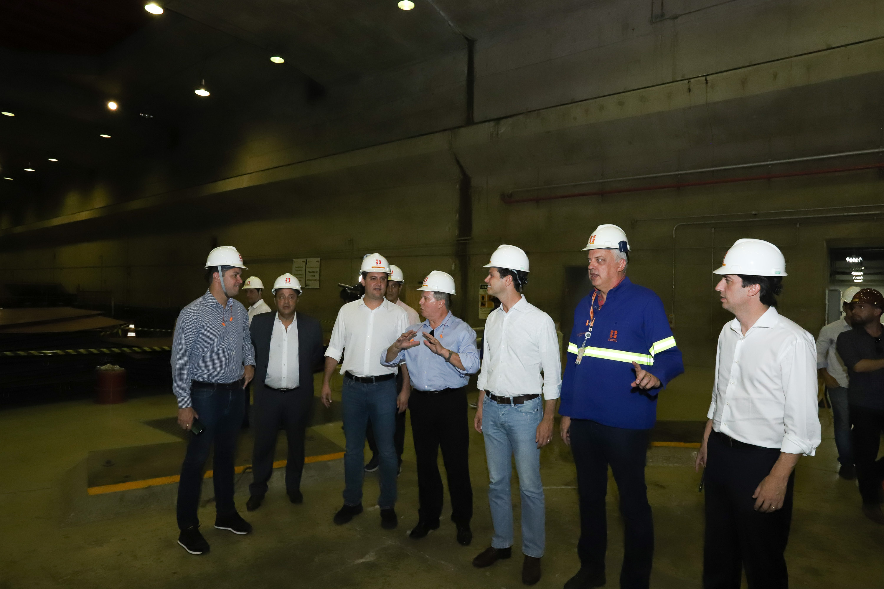 Governador Carlos Massa Ratinho Junior, acompanhado do presidente da Copel, Daniel Pimentel, visita a Usina Governador Bento Munhoz da Rocha Netto (Foz do Areia), no município de Pinhão - Pinhão, 22/01/2019 - Foto: Rodrigo Félix Leal