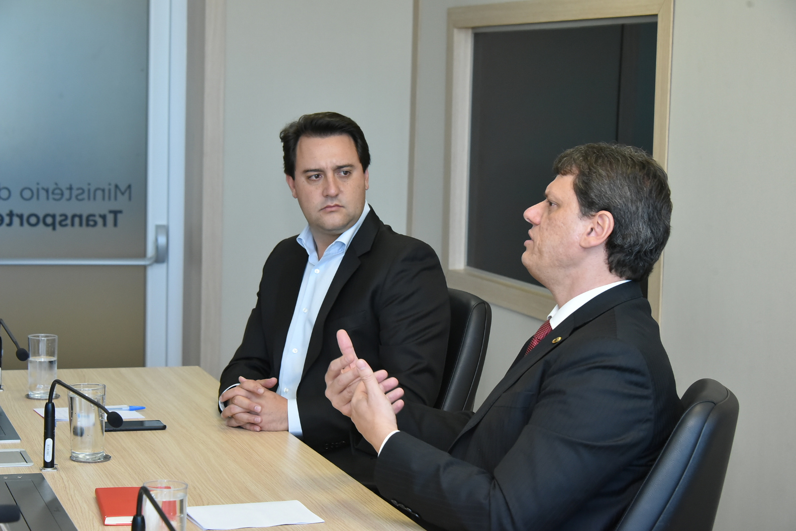 Ministro da Infraestrutura, Tarcísio Gomes de Freitas, recebe o Governador do Estado do Paraná, Carlos Massa Ratinho Júnior - 30/01/2019 - Foto: Alberto Ruy/MInfra