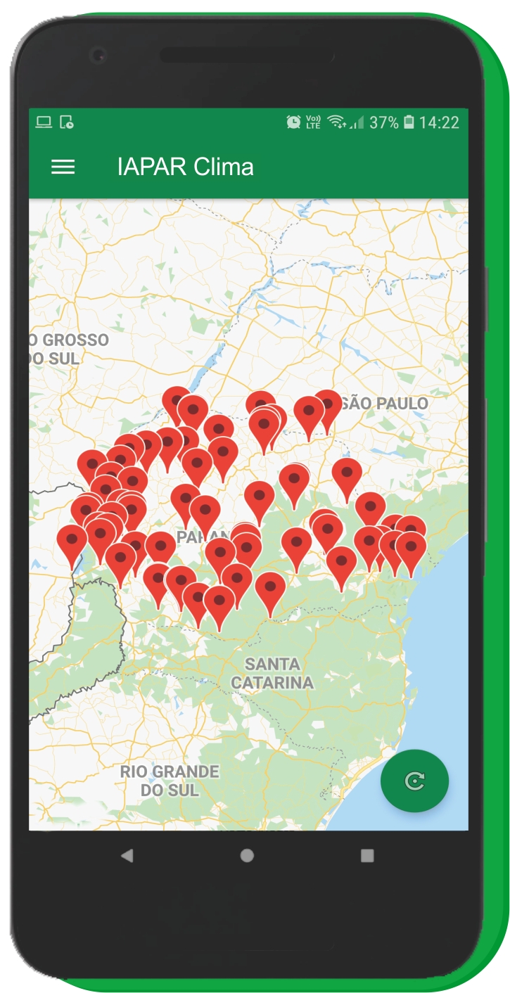 O Instituto Agronômico do Paraná lança nesta terça-feira (5), no Show Rural, em Cascavel, o IAPAR Clima, um aplicativo para celulares que aponta em tempo real as condições agrometeorológicas das regiões produtoras do Paraná. - Curitiba, 04/02/2019 - Foto: Divulgação IAPAR