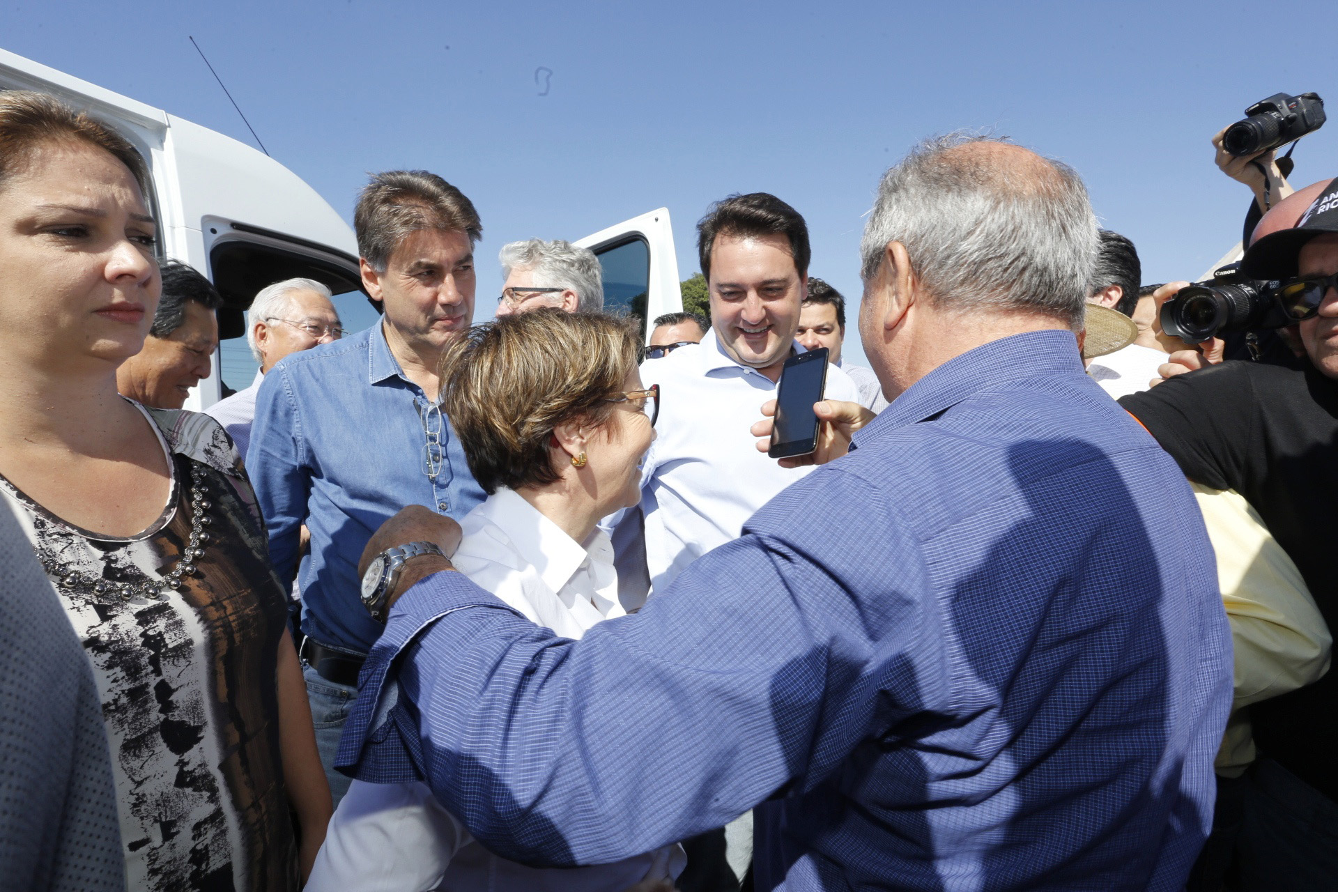 O governador Carlos Massa Ratinho Junior recebe a ministra da Agricultura, Pecuária e Abastecimento, Tereza Cristina, no Show Rural Coopavel. - Cascavel, 08/02/2019 - Foto: Arnaldo Alves/ANPr