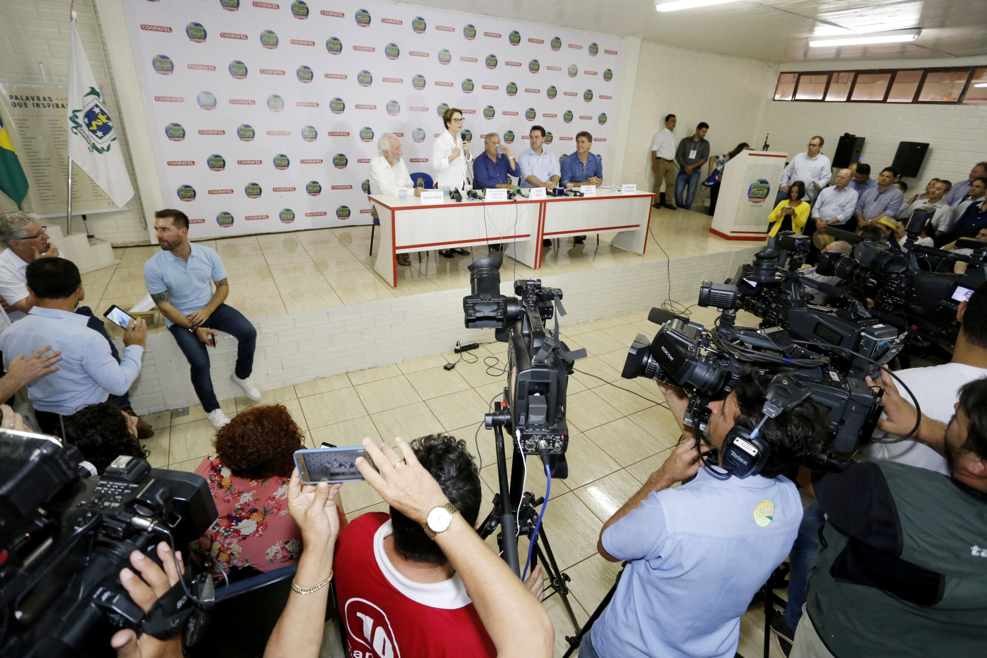 O governador Carlos Massa Ratinho Junior recebe a ministra da Agricultura, Pecuária e Abastecimento, Tereza Cristina, no Show Rural Coopavel. - Cascavel, 08/02/2019 - Foto: Arnaldo Alves/ANPr