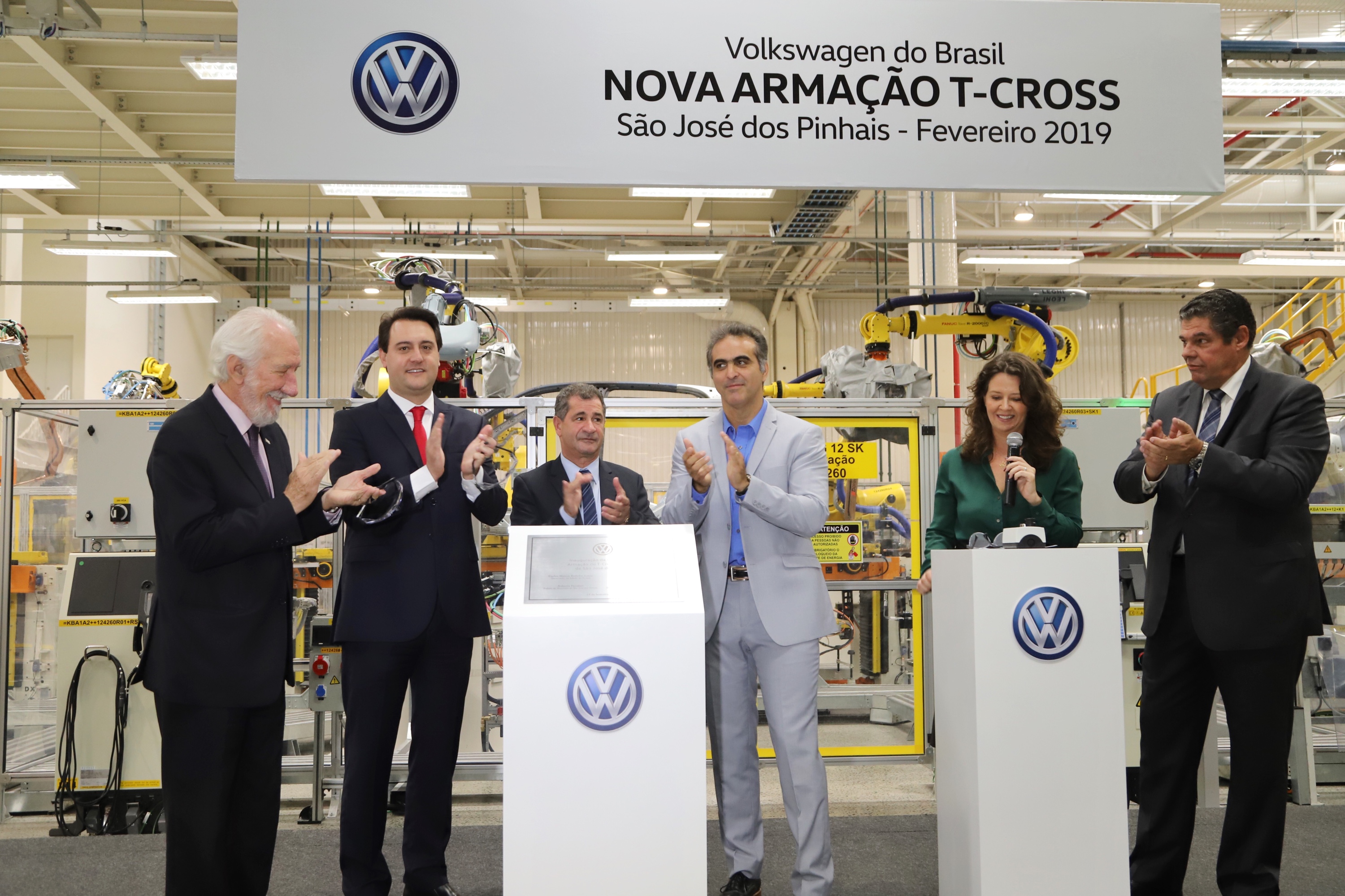 Governador Carlos Massa Ratinho Júnior participa da solenidade de comemoração de 20 anos da Volkswagen no Paraná. - São José dos Pinhais, 19/02/2019 - Foto: José Fernando Ogura/ANPr